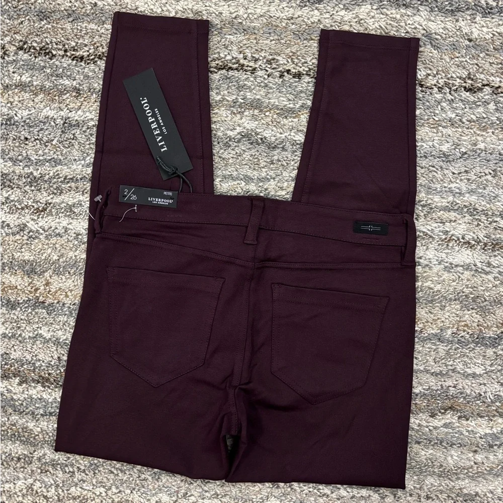 Liverpool Mid Rise Skinny Jeans Aubergine Sz 2/26P NWT | Liverpool Skinny NEW- - Picture 12 of 13